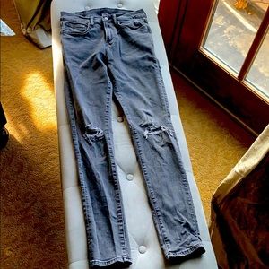 H&M Distressed Black Jeans